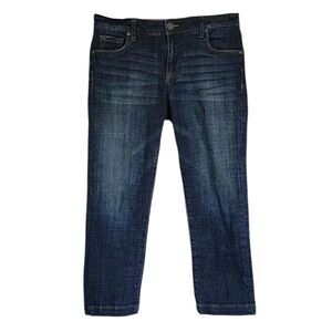 Kut from the Kloth Lauren Straight Leg Crop Capri Size 14 Casual Distressed